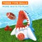 Summer Pool Wave Kids Shark Pool Toy, 3-in-1 Inflatable Float Water Game Basketball Football Head Hoop Toss